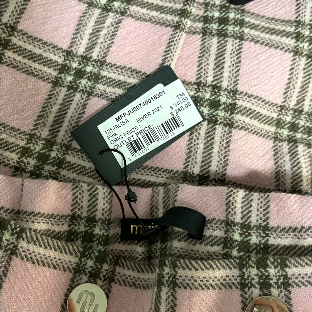 MAJE Pink Women's Jacket and skirt set with Bow - Picture 7 of 7